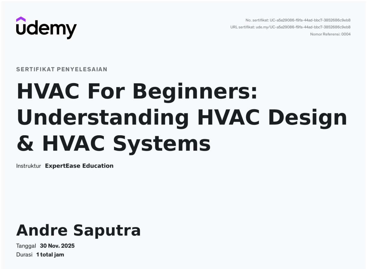 HVAC Certificate